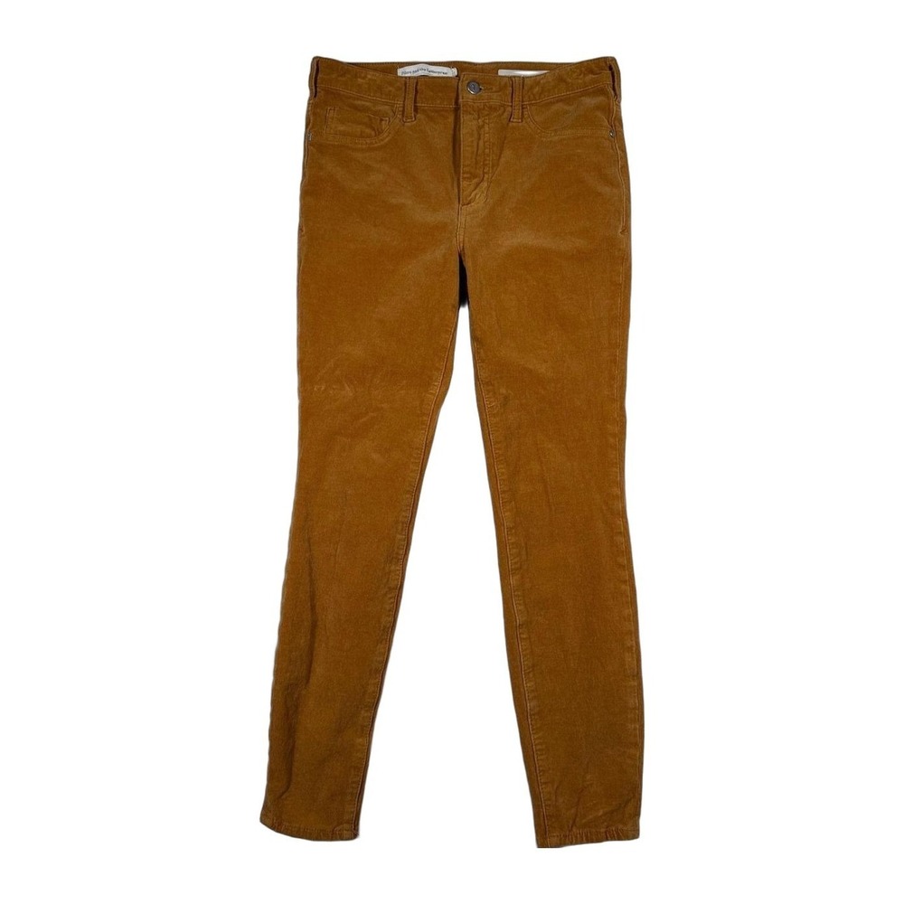 Pilcro and the Letterpress High Rise Skinny Corduroy Pants Women 30 Amber Brown‎